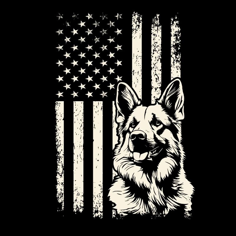 Veterans Day Deutscher Schäferhund USA Stolz