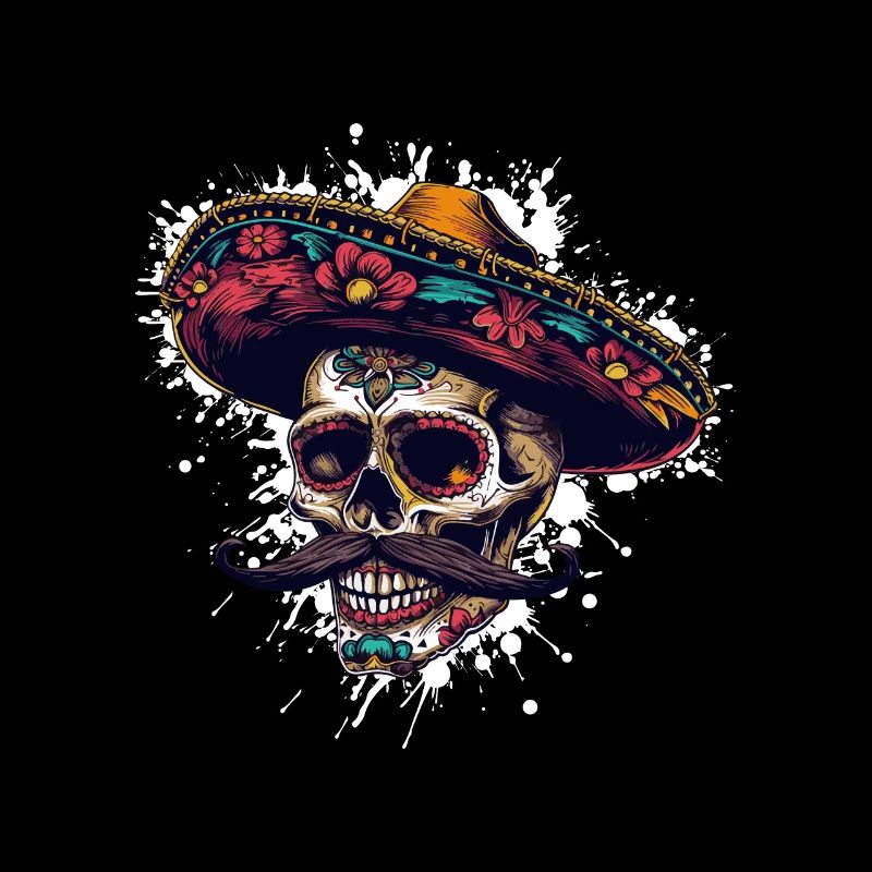 Crâne Mexicain Sombrero