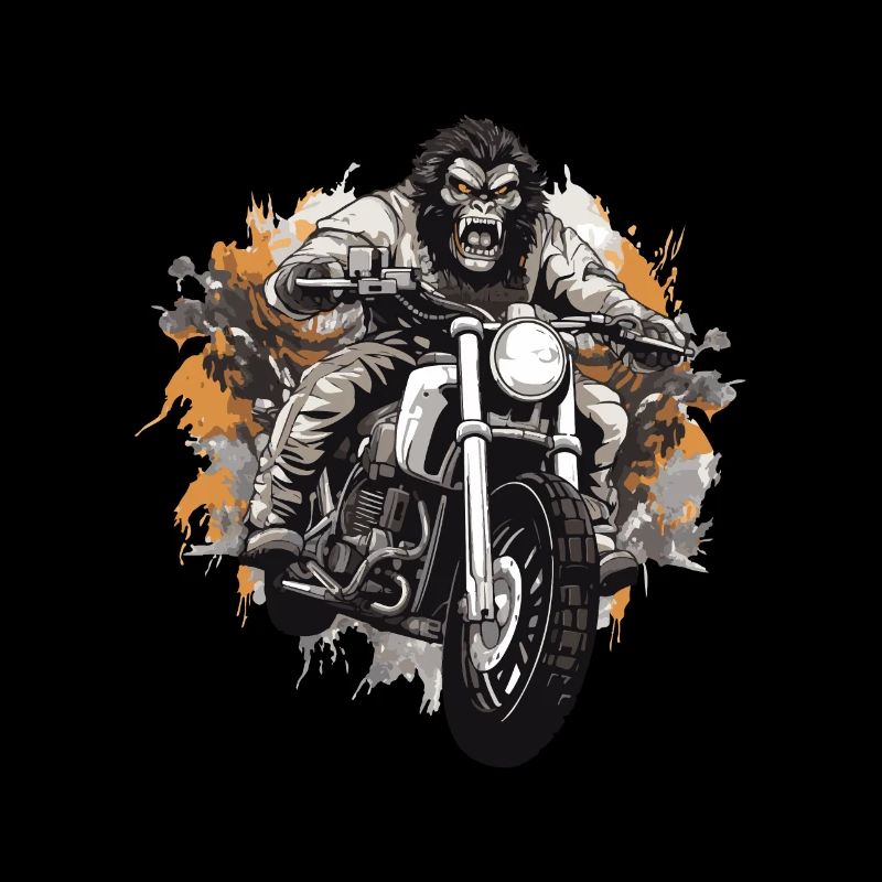 Motorcycle Gorilla Biker