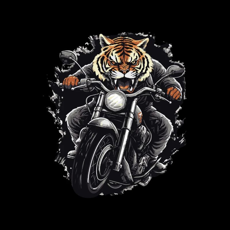 Moto Biker Tiger