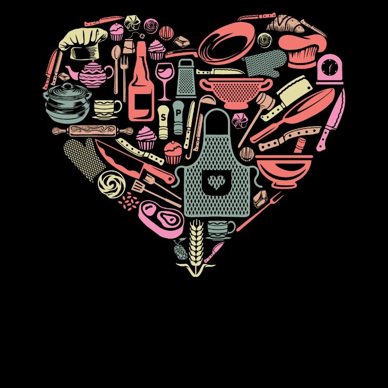 Cuisson en forme de coeur Cuisinier ustensile Chef