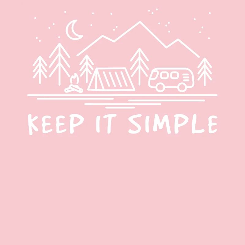 Camper Keep Simple Bonfire Camping