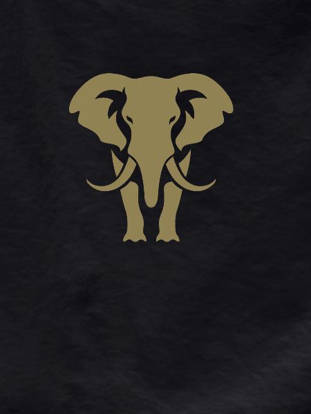 Elephant Silhouette White Logo
