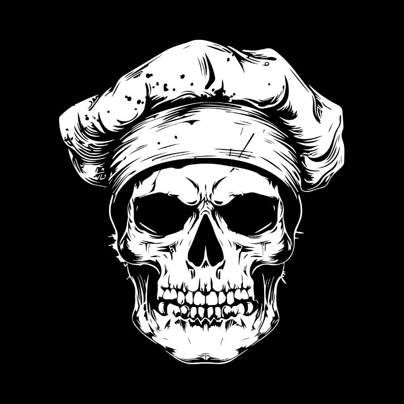 Koch Skull Skelett Chef