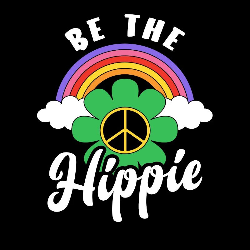 Be The Hippie Peace Sign Rainbow Hippie