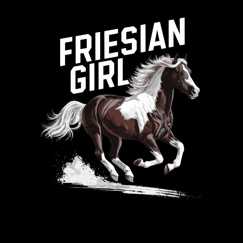 Fière cavalière frisonne
