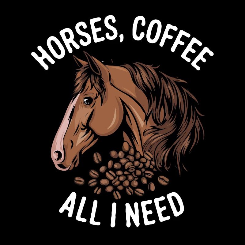 Lustiges Pferd Kunst Pferdebesitzer Pferde Kaffee