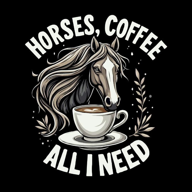 Drôle Cheval Art Cheval Propriétaire Chevaux Café