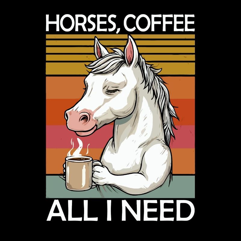 Lustiges Pferd Kunst Pferdebesitzer Pferde Kaffee