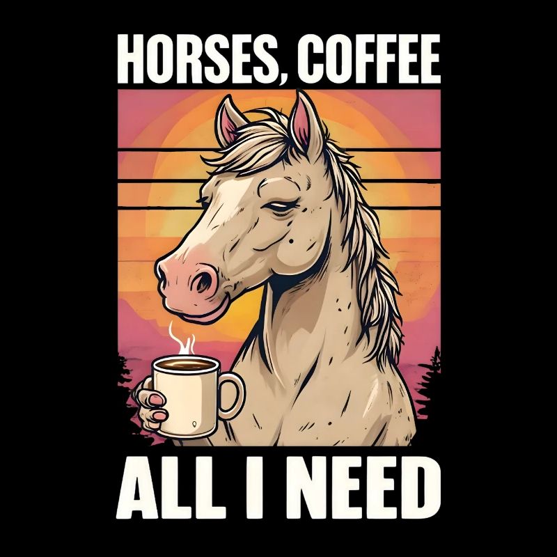 Lustiges Pferd Kunst Pferdebesitzer Pferde Kaffee
