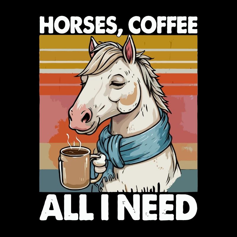 Drôle Cheval Art Cheval Propriétaire Chevaux Café