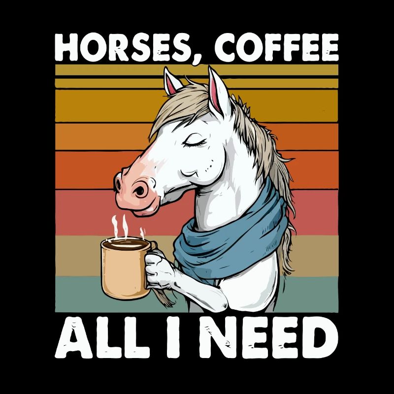 Drôle Cheval Art Cheval Propriétaire Chevaux Café