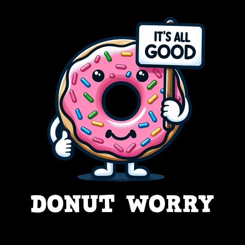 Donut Worry Cute Donut Design