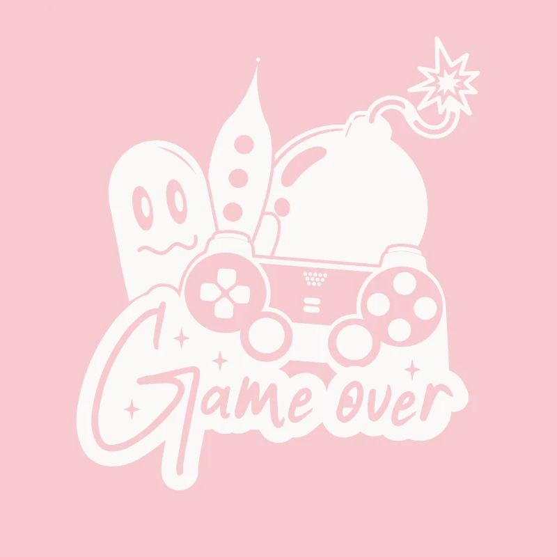 Gaming Zocker Game Over Controller Geist Bombe