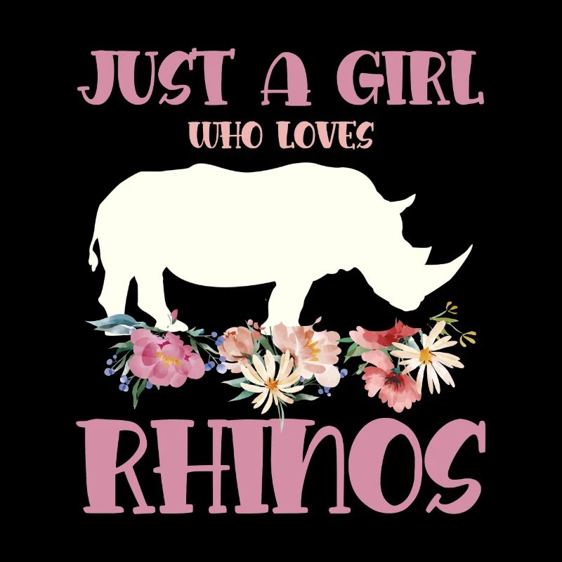 Einfach Ein Mädchen, Das Nashörner Liebt Blumen