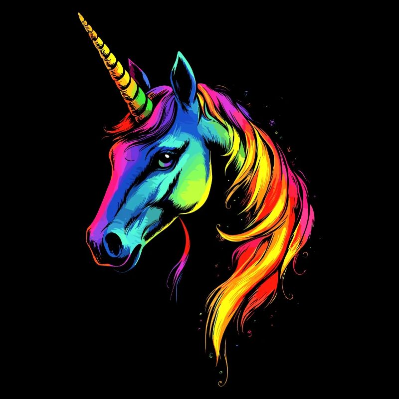 Einhorn Bunt Regenbogen Pferde Reiten Einhörner