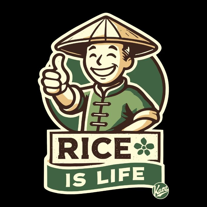 Rice farmer thumbs up - rice is life