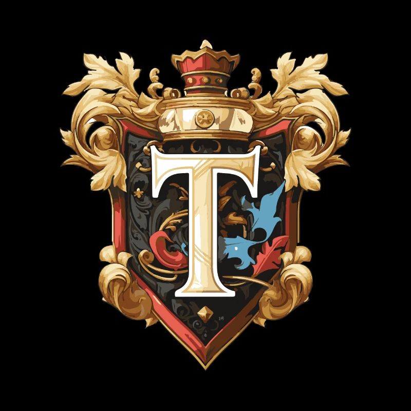 T Buchstabe Logo Krone