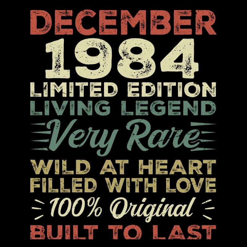 Décembre 1984 - anniversaire Décembre 1984 année