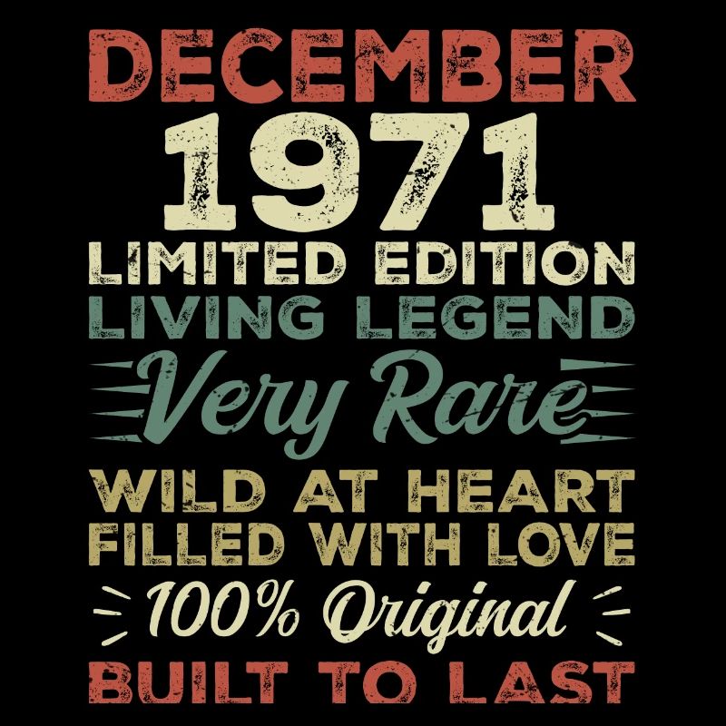 Décembre 1971 - anniversaire Décembre 1971 année