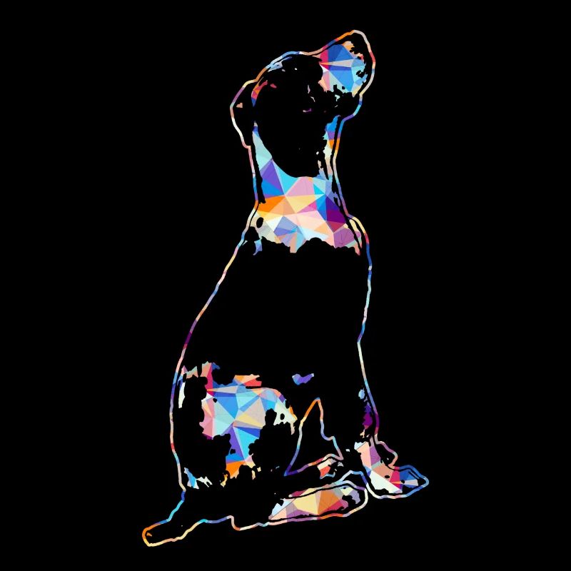 Great Dane Dog Colorful Geometric