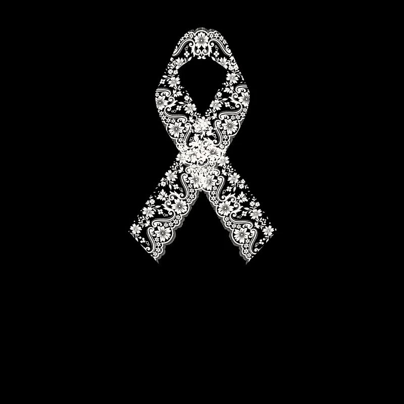 Elegant Lace Pattern Awareness Ribbon Elegant