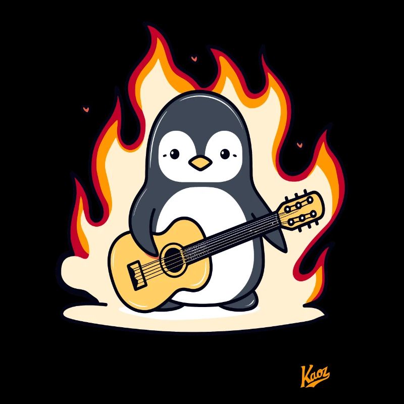 Music Guitar Penguin