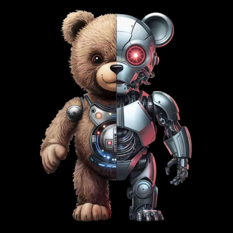 Funny Robot Tech Teddy Bear Cyborg Animal Bear