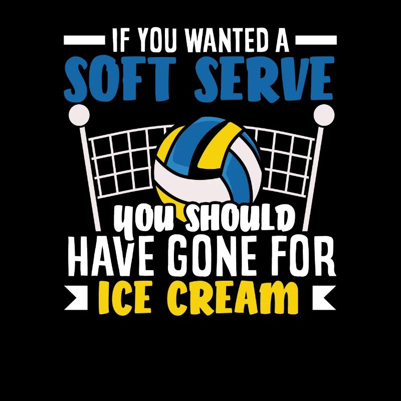 Volleyball Fans Spruch Eiscreme
