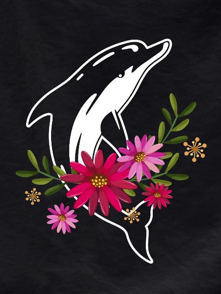 Dolphin With Flowers