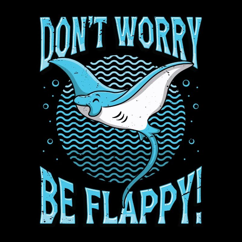 Manta Rays Don't Worry Be Flappy Marine Life Lover