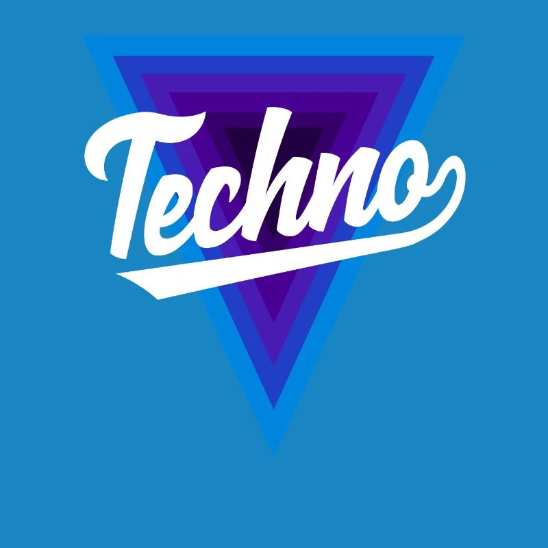 Techno Lover Triangle Design