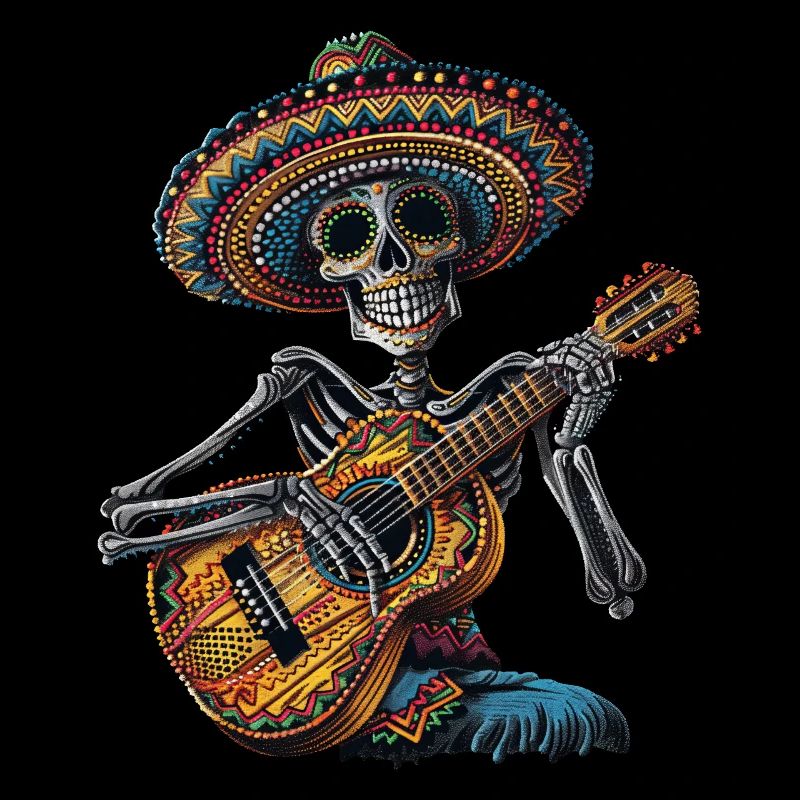 Ukulele Mexican Skeleton