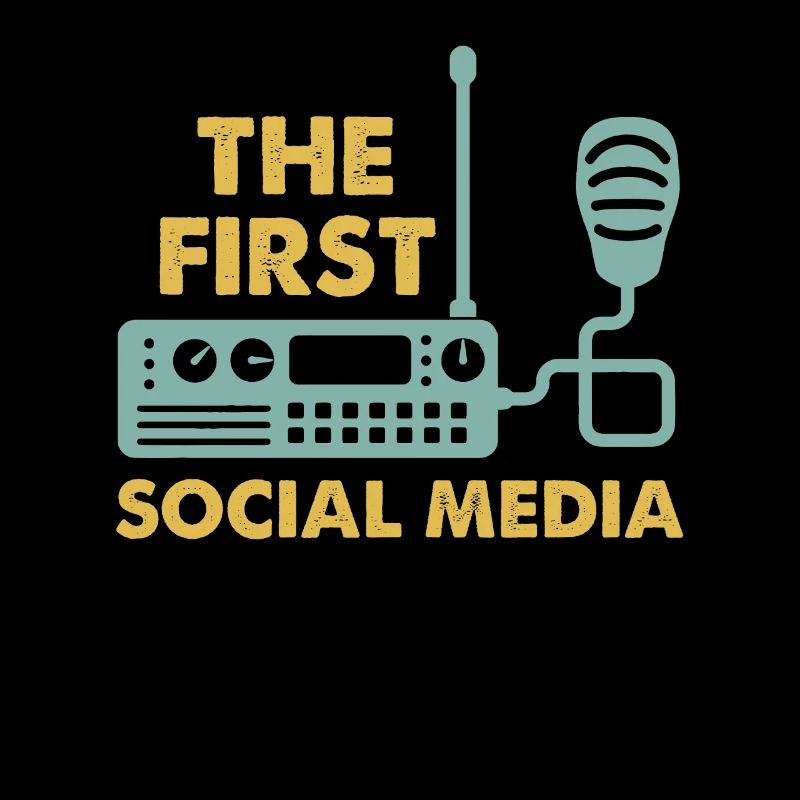 Das Erste Soziale Medium Funkgerät Mikrofon Retro