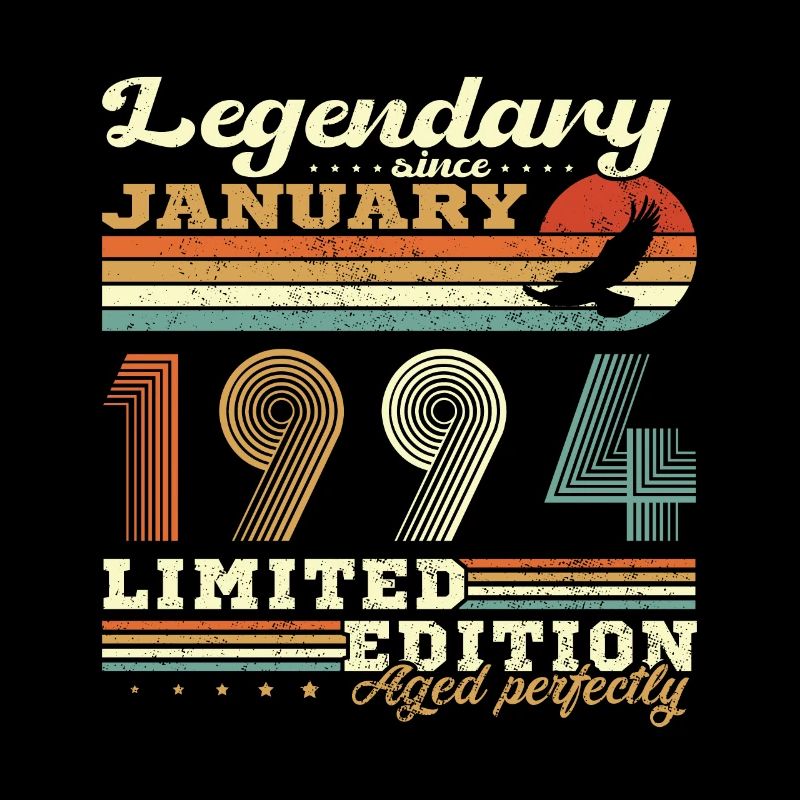 Janvier 1994 retro vintage anniversaire 1994