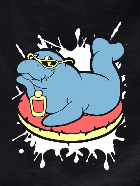 Funny Manatee Does Sunbath