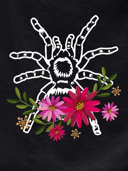 Tarantula With Flowers