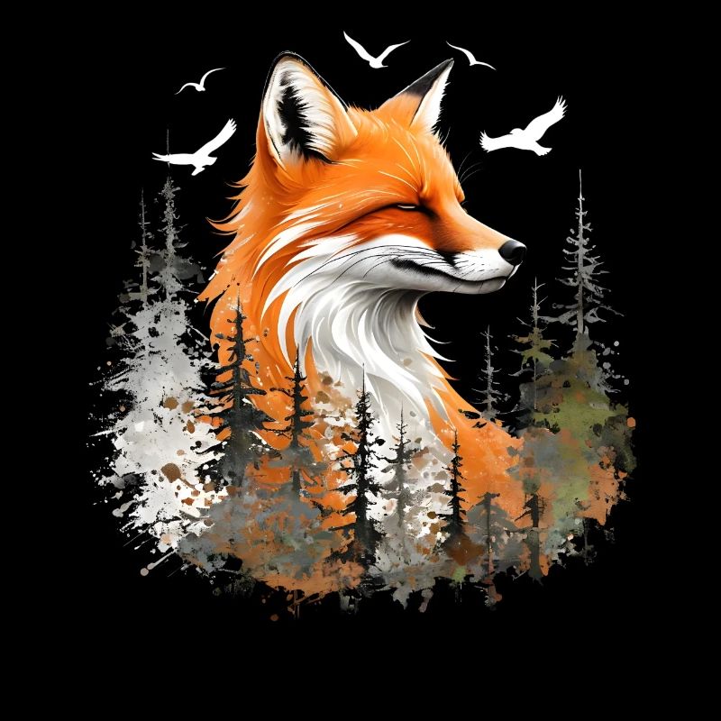 Fox Lover Woodland Flowers Art Foxes Cute Fox