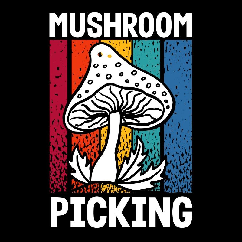 Cueilleur de champignons Vintage Stripe Design
