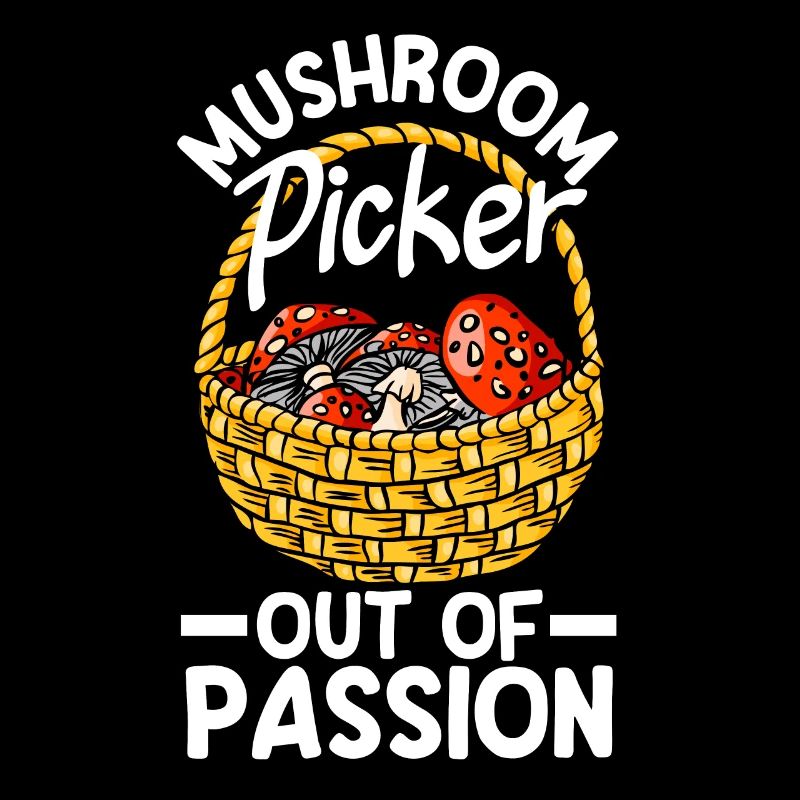 Cueilleur de champignons dans le panier de la passion