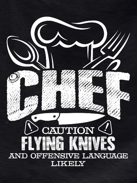 Chef Caution Flying Knives