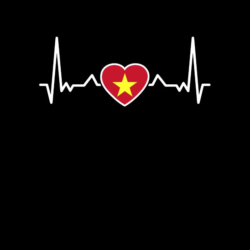 Vietnam Heartbeat Vietnamese Flag