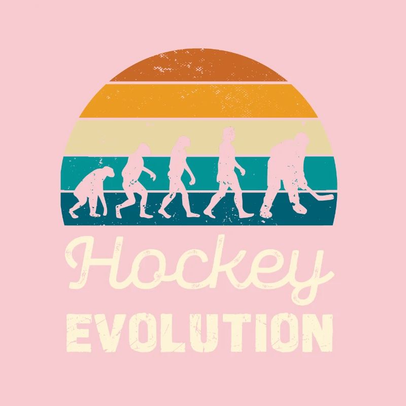 Illustration rétro de l’évolution du hockey