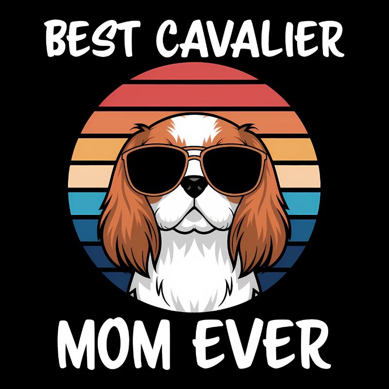 Cavalier King Charles Spaniel Saying Mom Gift