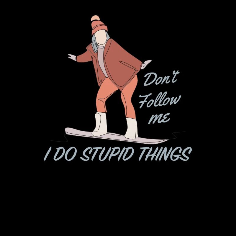 Funny Snowboarding Beginner Warning Design Funny