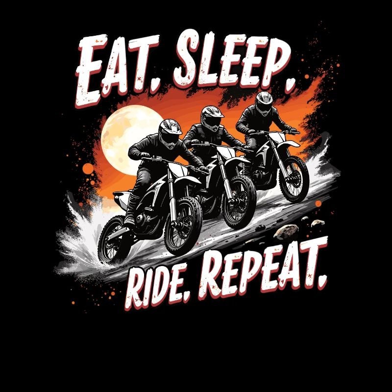 Motocross Eat Sleep Ride Répéter