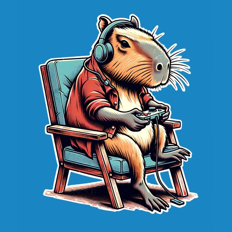 Capybara Gaming Nerd