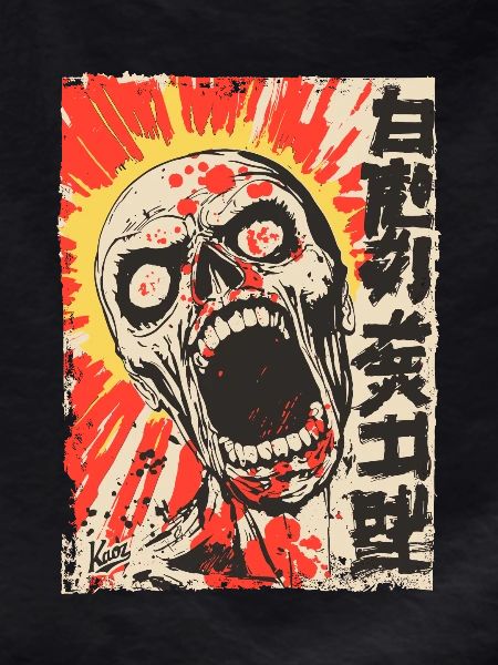 Screaming Japanese skull
