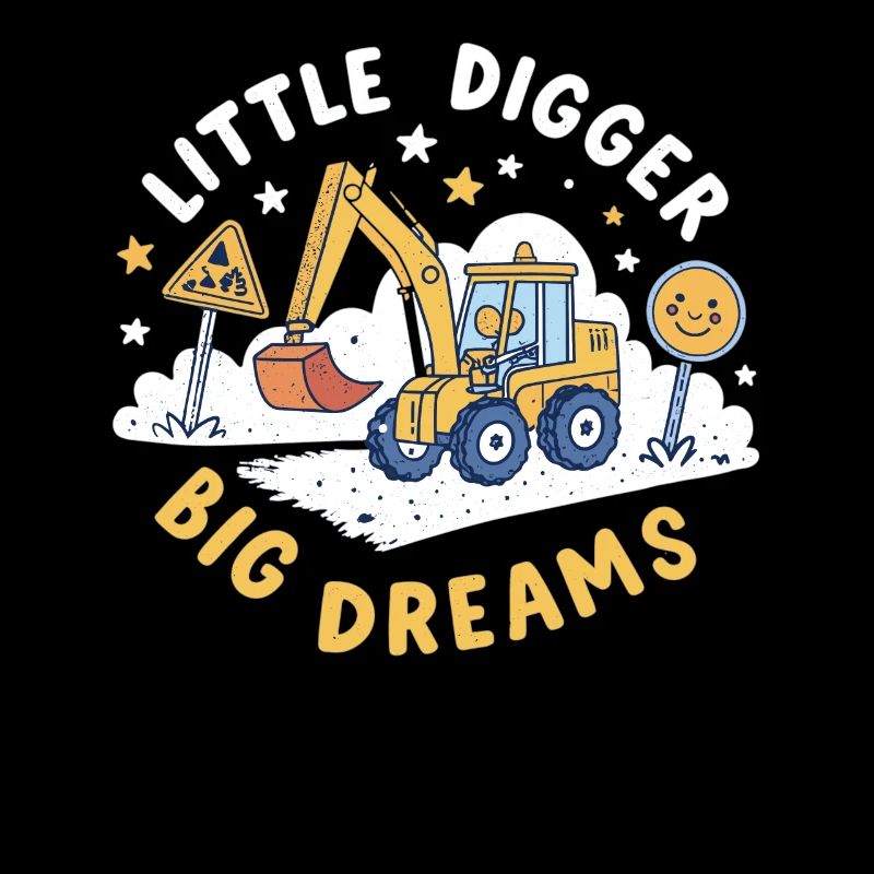 Little Digger Big Dreams - Conception mignonne de l’excavatrice