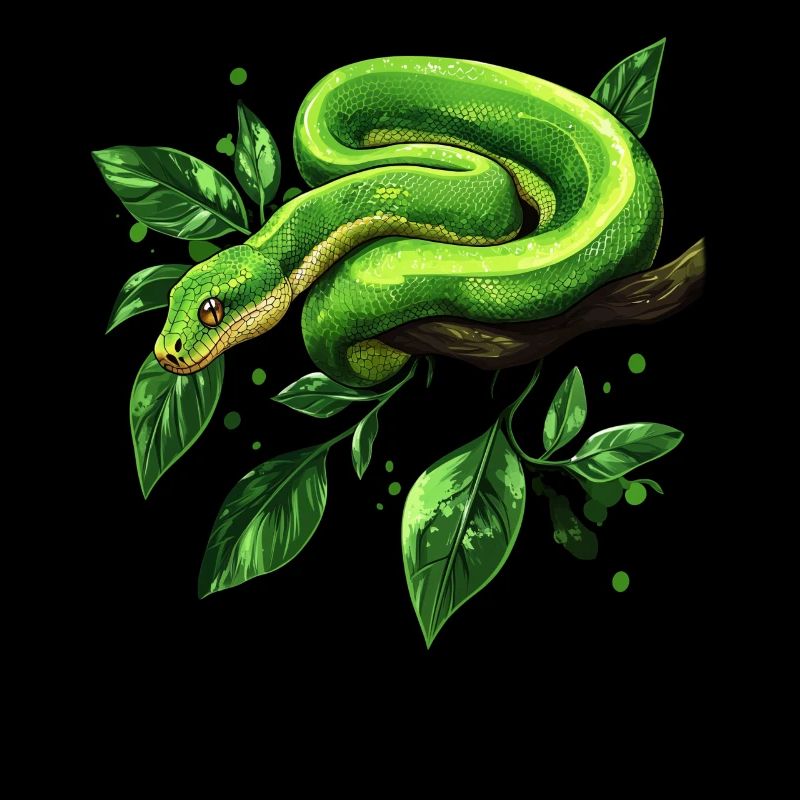 Green Tree Python Snakes Lover Terrarium